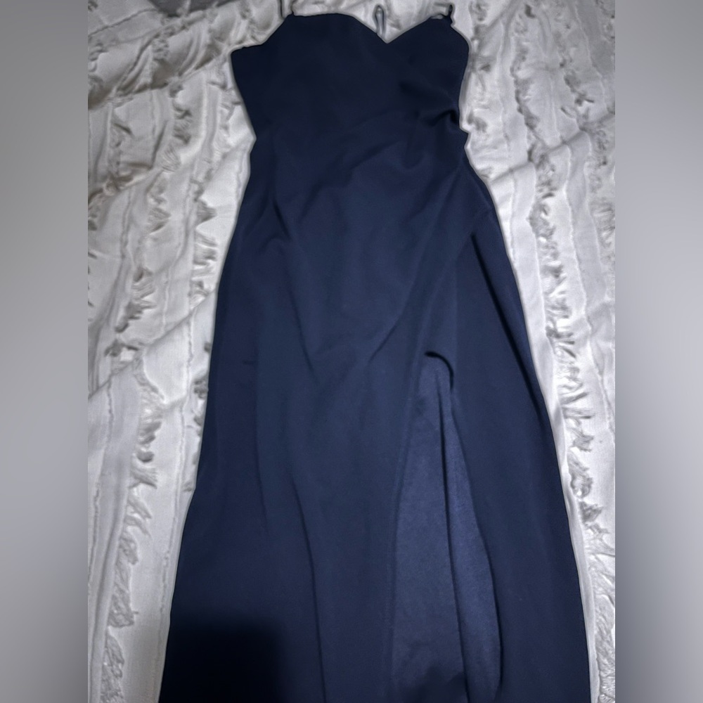Navy blue evening gown